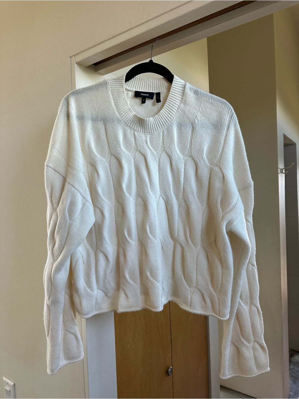 Theory cable knit cashmere sweater